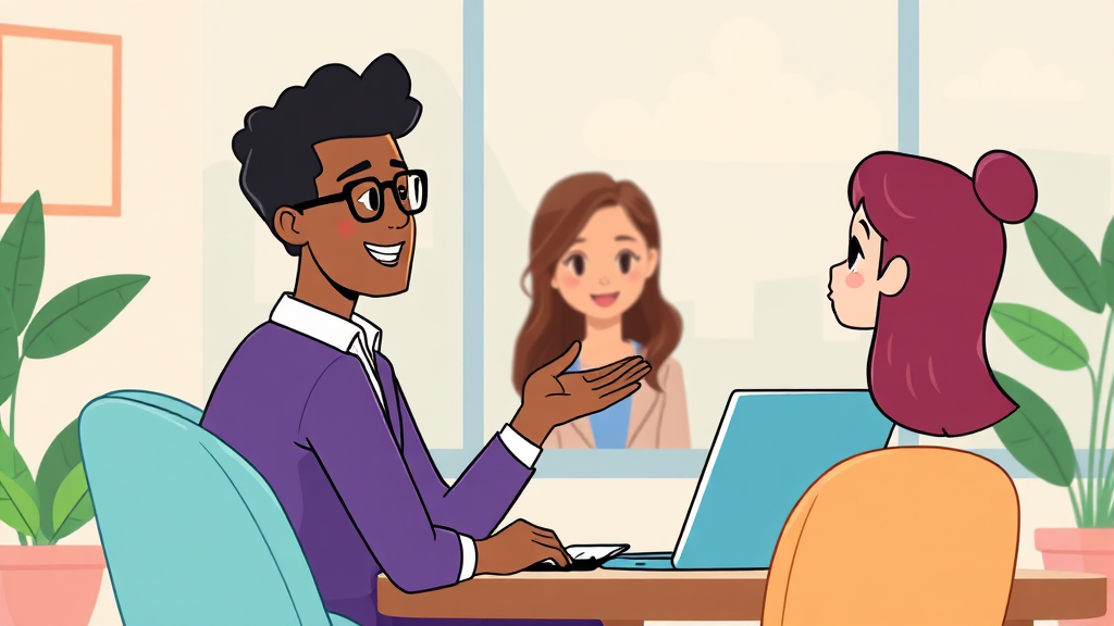 1:1 상담 및 코칭 활용하기 (cartoon 스타일)