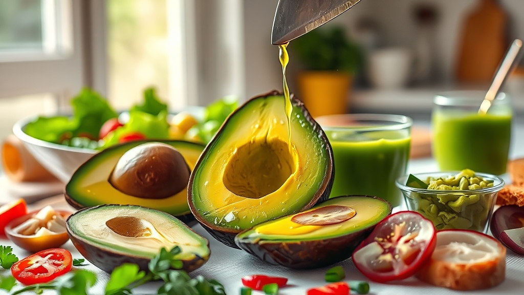 아보카도, 맛있게 손질하고 요리하기 (realistic 스타일)