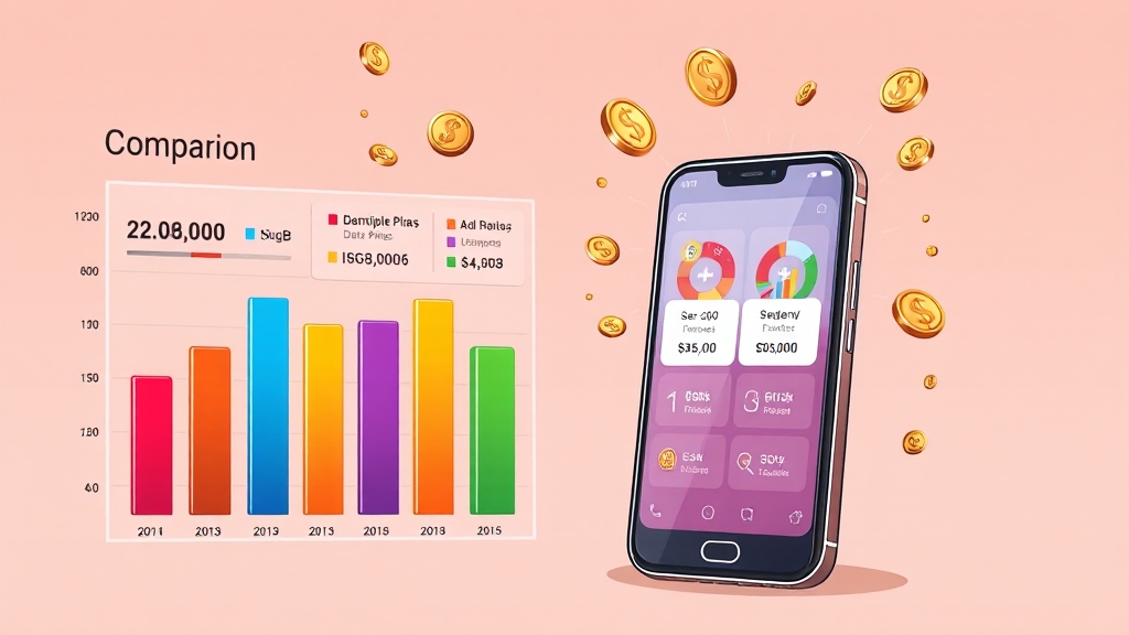 다양한 20G 요금제 비교 분석 (cartoon 스타일)