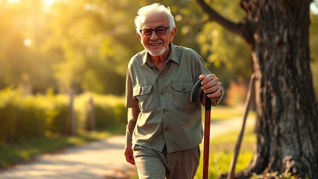 인공관절 수명 및 건강 관리 (realistic 스타일)