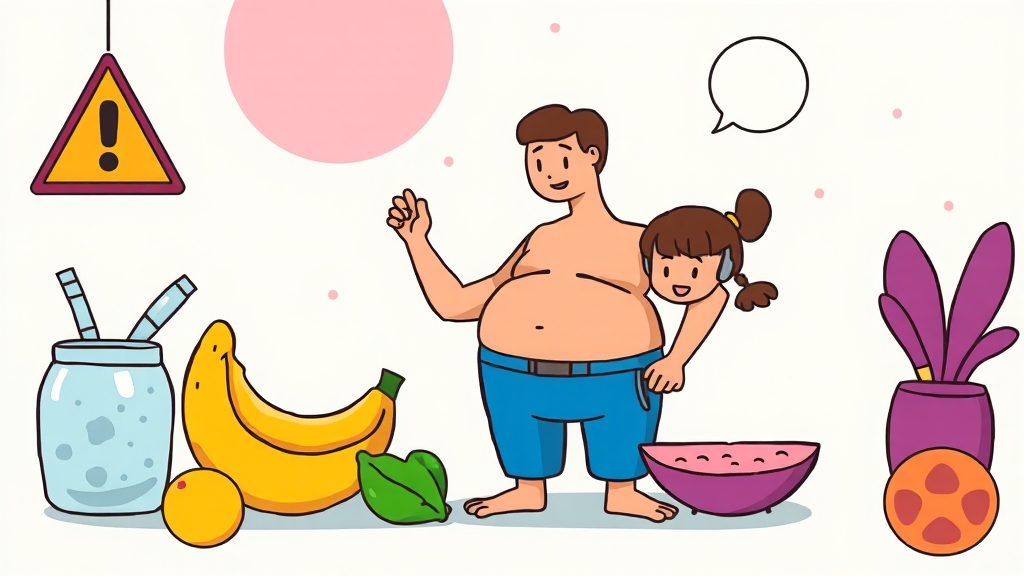 위고비 부작용 및 주의사항 (cartoon 스타일)