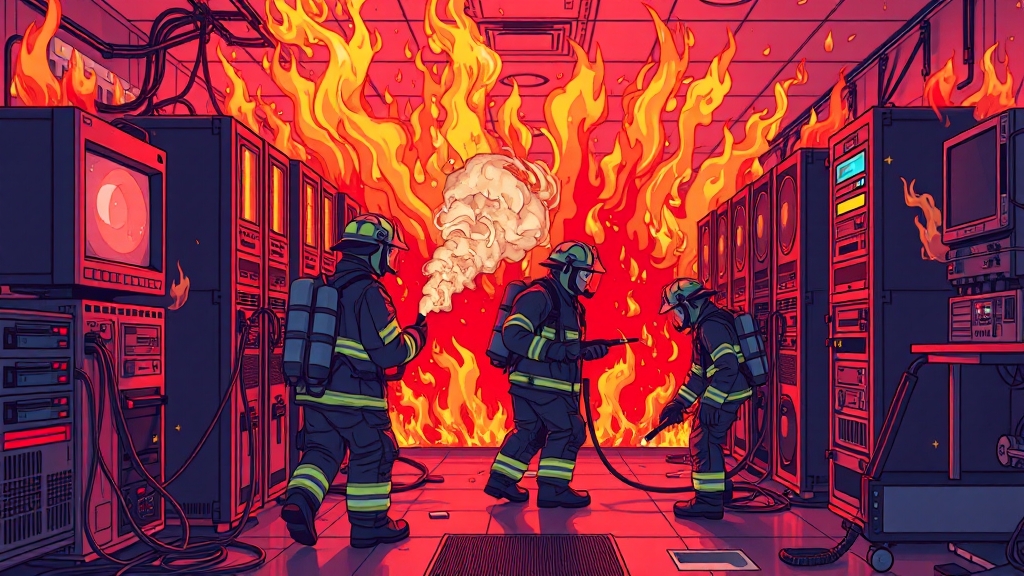 화재 원인과 진화 과정 (illustration 스타일)