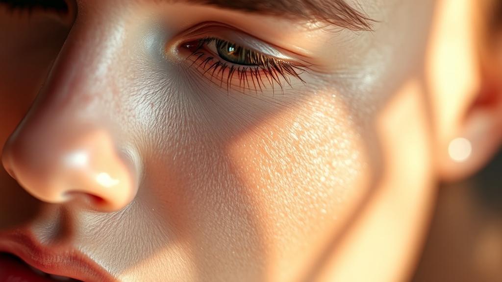 천연 성분별 피부 효능 분석 (realistic 스타일)