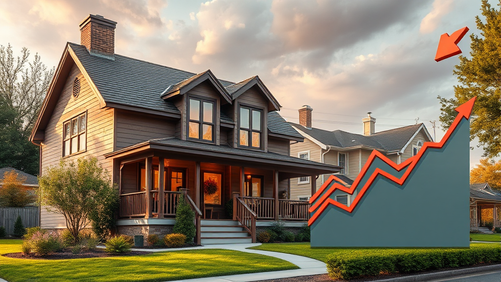 부동산 가격 변동, 세금에 미치는 영향 (realistic 스타일)