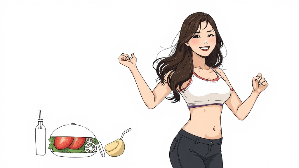 다이어트 식단 및 운동 분석 (illustration 스타일)