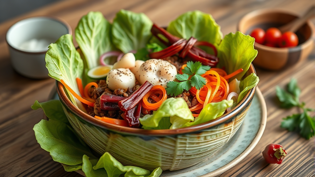 봄동 비빔밥, 남은 봄동 활용법과 보관 팁 (realistic 스타일)