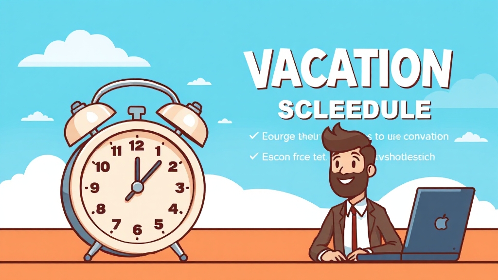 연차휴가 사용촉진제도와 연차수당 (cartoon 스타일)