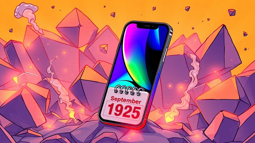 아이폰17, 언제 만날 수 있을까? (cartoon 스타일)