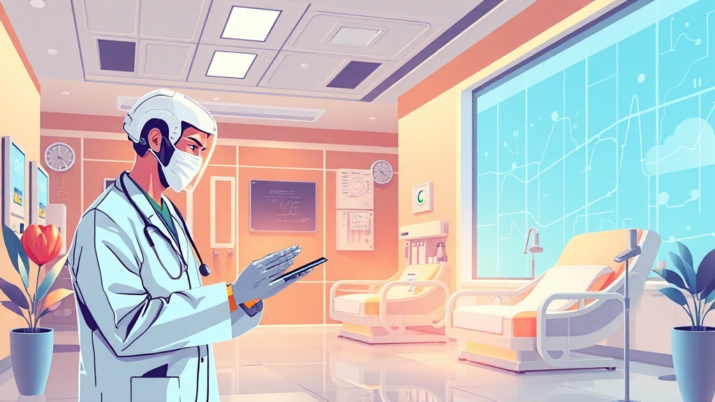 AI 의료 기술의 미래 전망 (illustration 스타일)