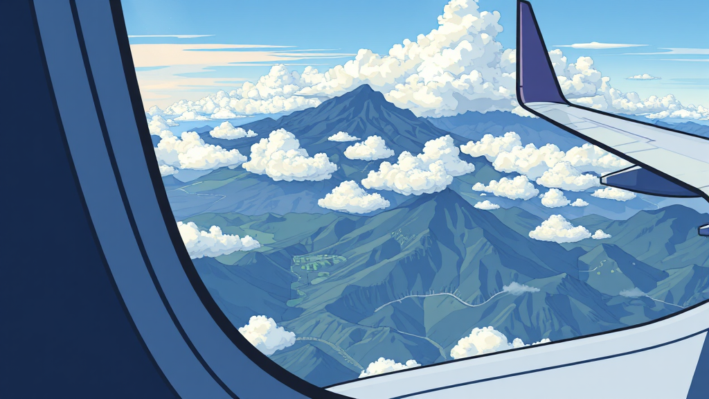 인천-라오스 비행시간은? (illustration 스타일)