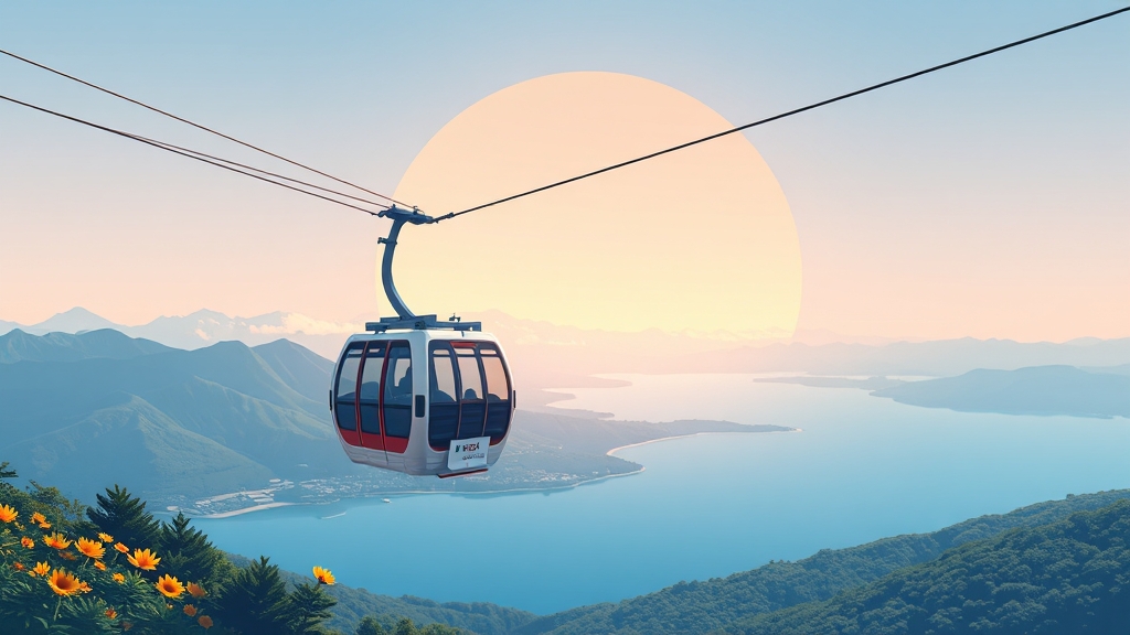 춘천 여행, 삼악산 케이블카와 함께! (illustration 스타일)