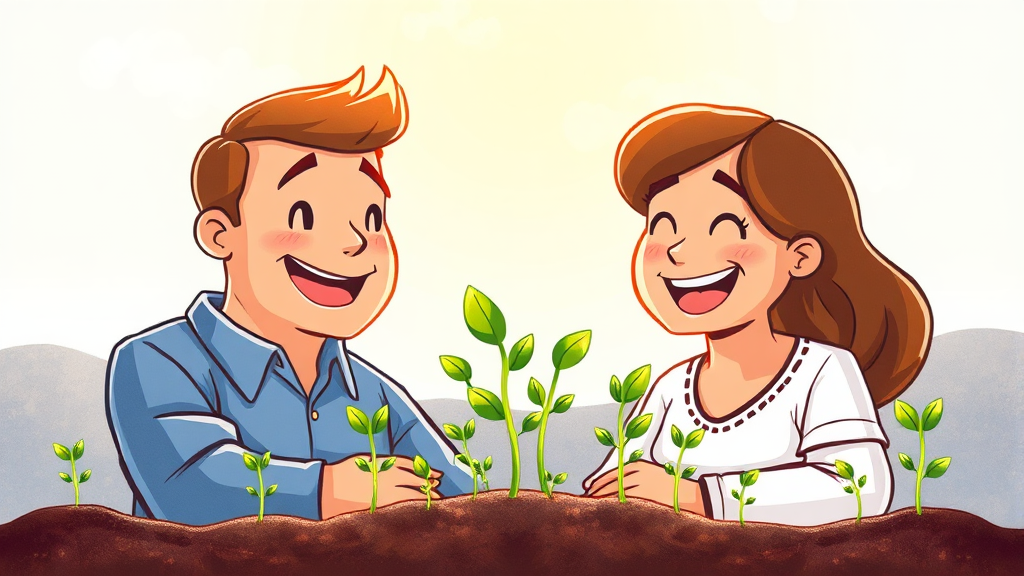 ‘상생’의 경영 철학 (cartoon 스타일)