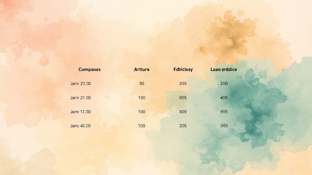 대출 종류 및 특징 비교 (watercolor 스타일)