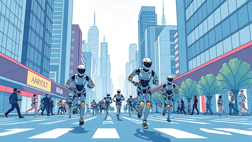 AI 로봇 기술, 어디까지 왔나? (illustration 스타일)