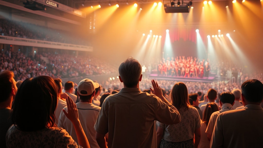콘서트 관람 후기 및 관객 반응 (realistic 스타일)