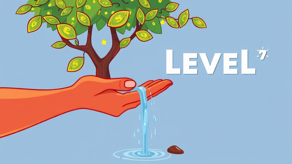 돈나무 키우기: 꿀 앱테크 (cartoon 스타일)