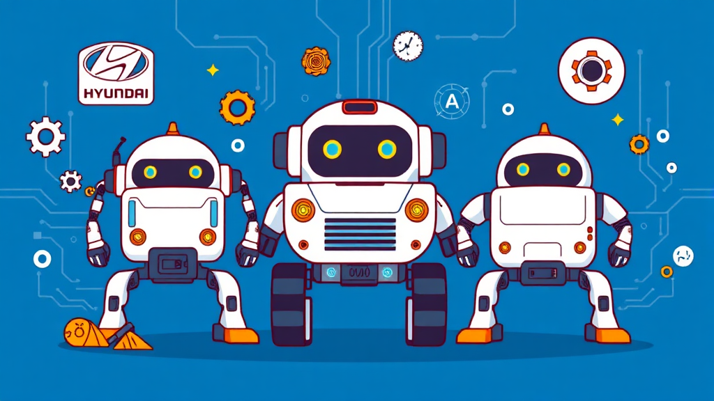 AI 로봇 & 온디바이스 AI 전망 6 주요 부품 공급 파트너십 (cartoon 스타일)