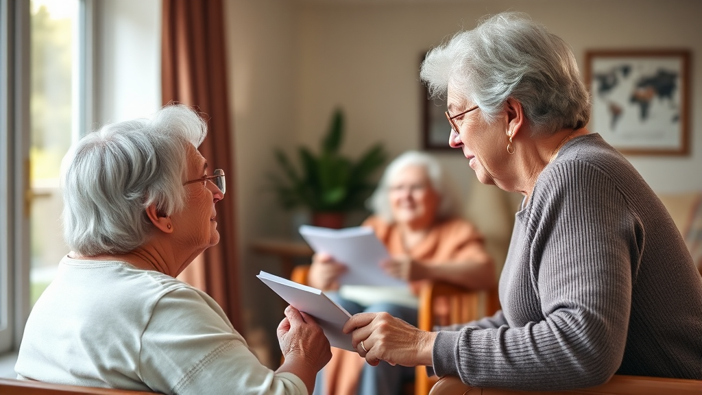 요양원 입소, 첫걸음은 장기요양등급 신청 (realistic 스타일)