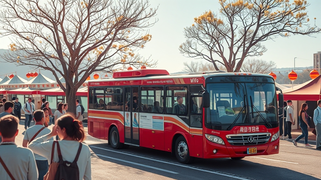 교통, 주차, 셔틀버스 정보 (realistic 스타일)