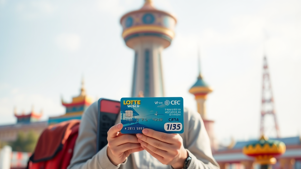 알뜰하게 롯데월드 즐기기: 제휴 카드 및 통신사 할인 완벽 분석 (realistic 스타일)