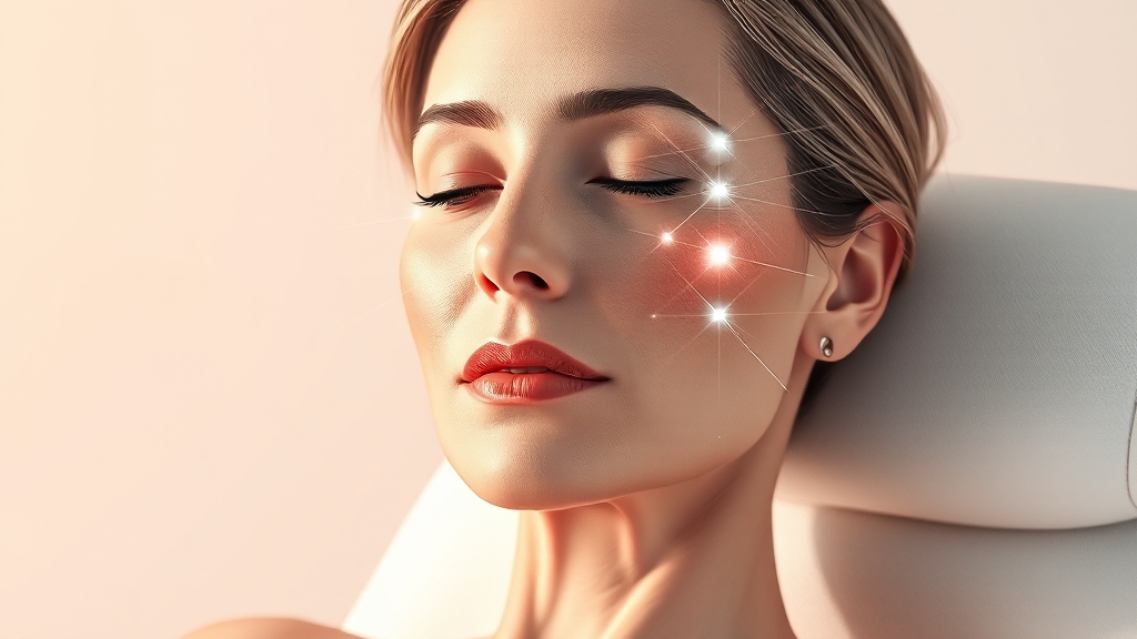 병원 시술로 흉터 치료 (illustration 스타일)