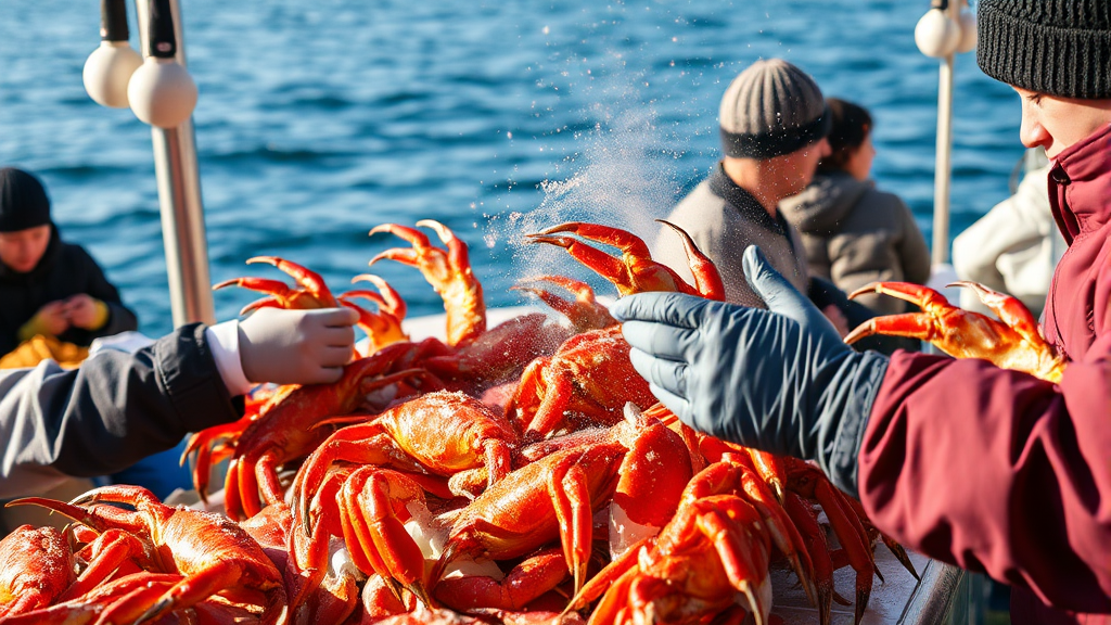 영덕: 푸른 동해 바다와 함께 즐기는 대게 축제 (realistic 스타일)