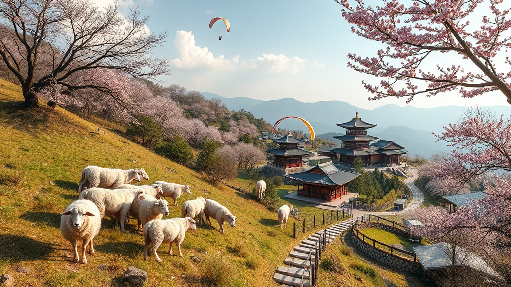 주변 볼거리와 연계 여행: 지리산의 매력을 더하다 (realistic 스타일)