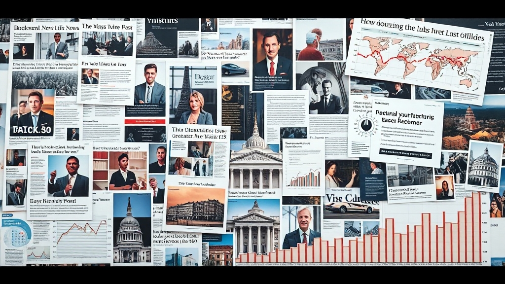 오늘 주요 뉴스 한눈에 보기 (realistic 스타일)