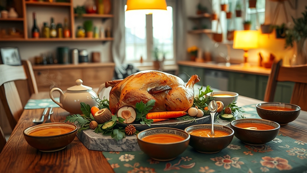 냉방병 예방 음식 & 꿀팁 (realistic 스타일)