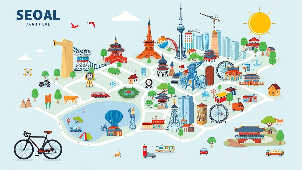 서울 지도의 종류와 특징 (cartoon 스타일)