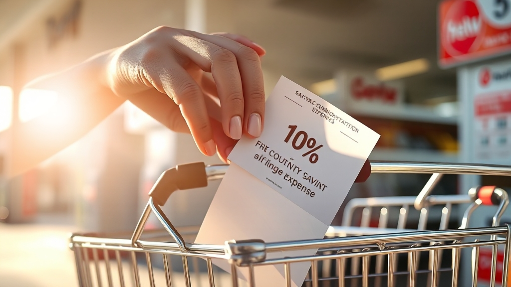 생활비 절약: 마트, 통신, 주유 할인 (realistic 스타일)