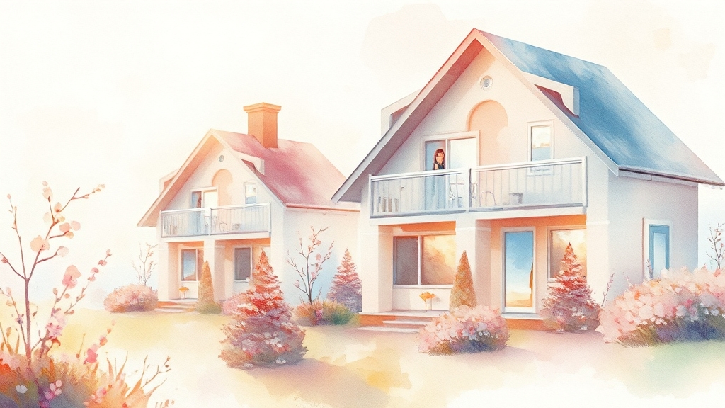 주택 조건 및 대출 용도 (watercolor 스타일)