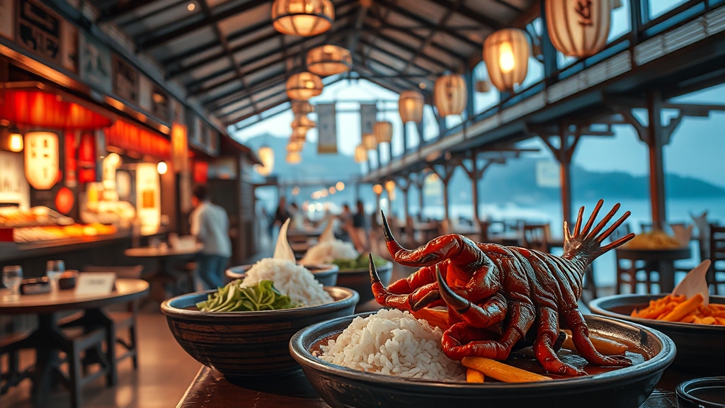 식당 분위기 및 이용 팁 (realistic 스타일)