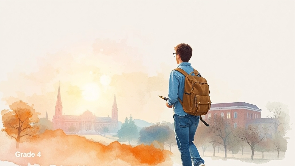 수능 4등급대 현실적 전략 (watercolor 스타일)