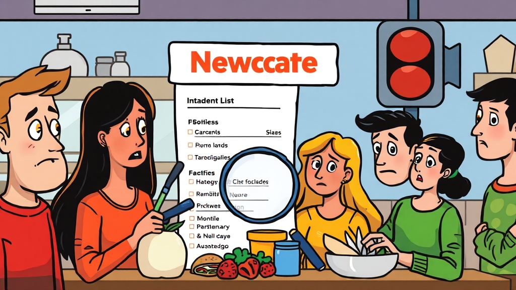 뉴케어 단백질 섭취 시 주의사항 (cartoon 스타일)