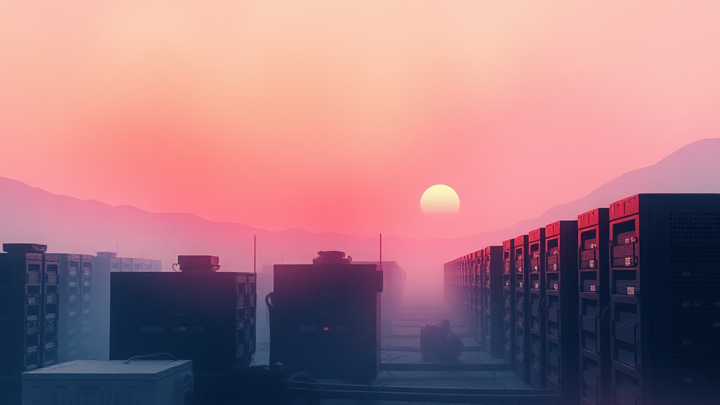 채굴 산업, 왜 위기인가? (watercolor 스타일)