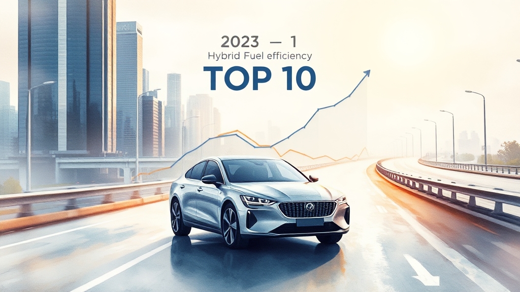 2023 하이브리드 연비 순위 TOP 10 (watercolor 스타일)