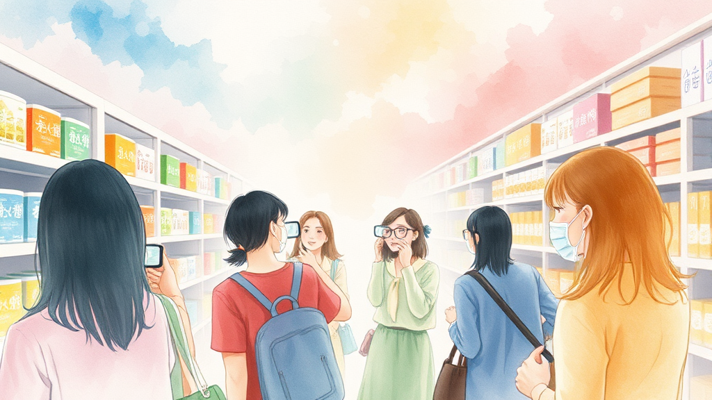 매장 방문 시 유의사항 (watercolor 스타일)