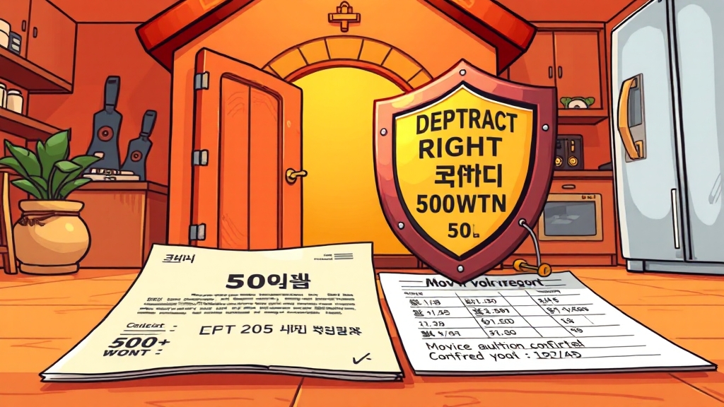 내 보증금은 안전할까? 확정일자 (cartoon 스타일)