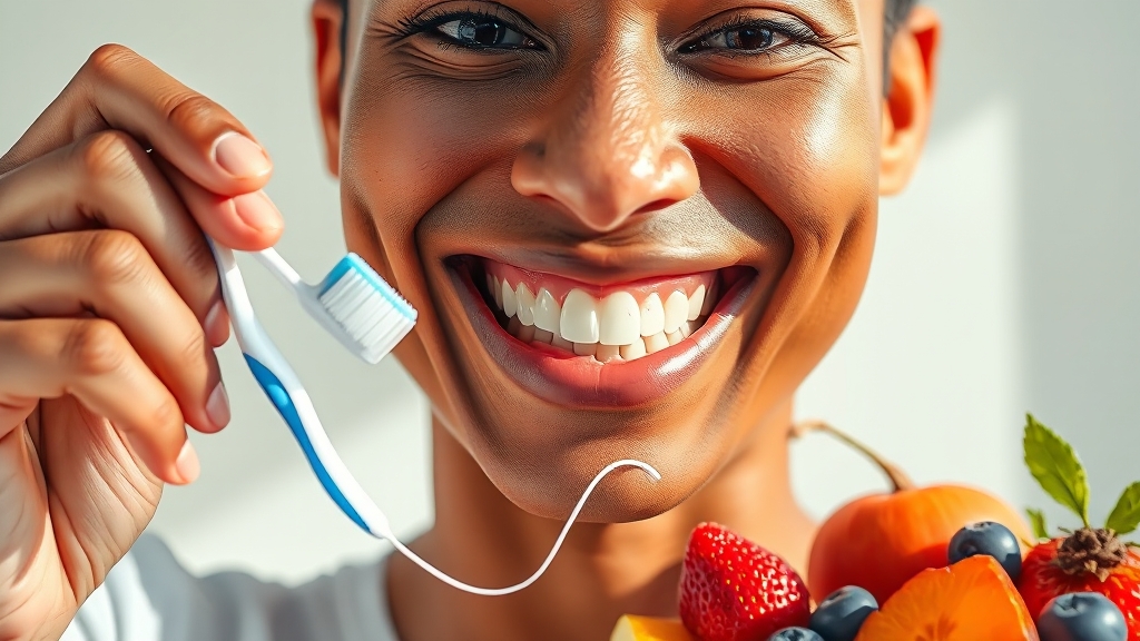 잇몸 퇴축, 일상 속 예방 습관 (realistic 스타일)