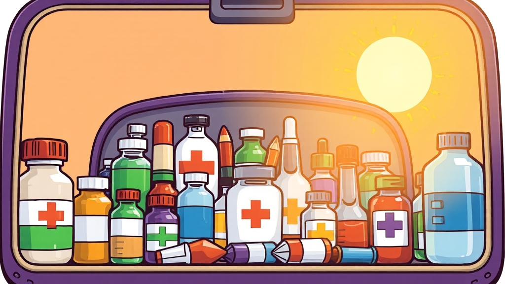 필수 상비약 종류 및 목록 (cartoon 스타일)