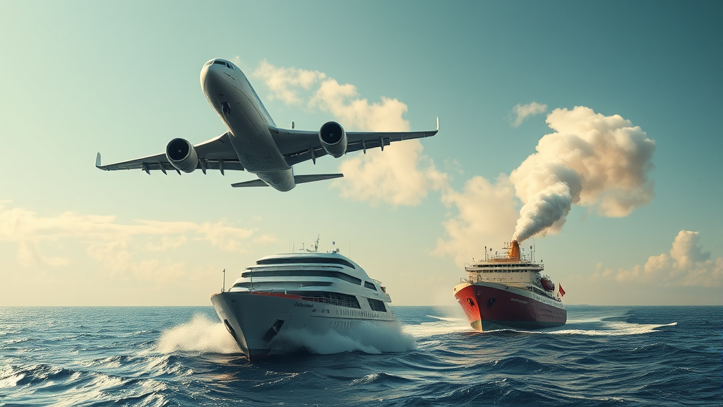 항공 및 해운 산업의 직격탄 (realistic 스타일)