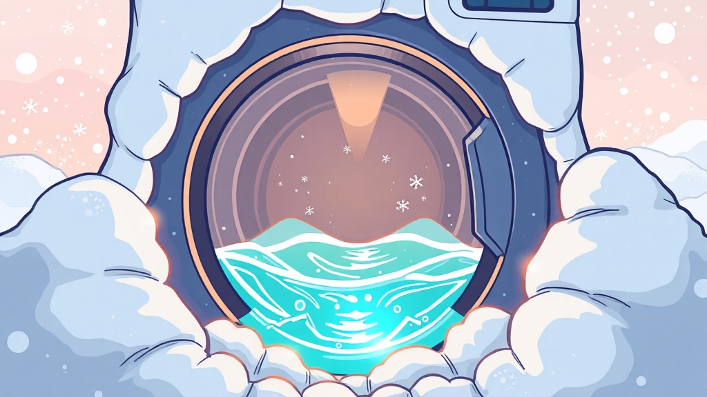 E1 에러: 겨울철 동파 예방 (cartoon 스타일)