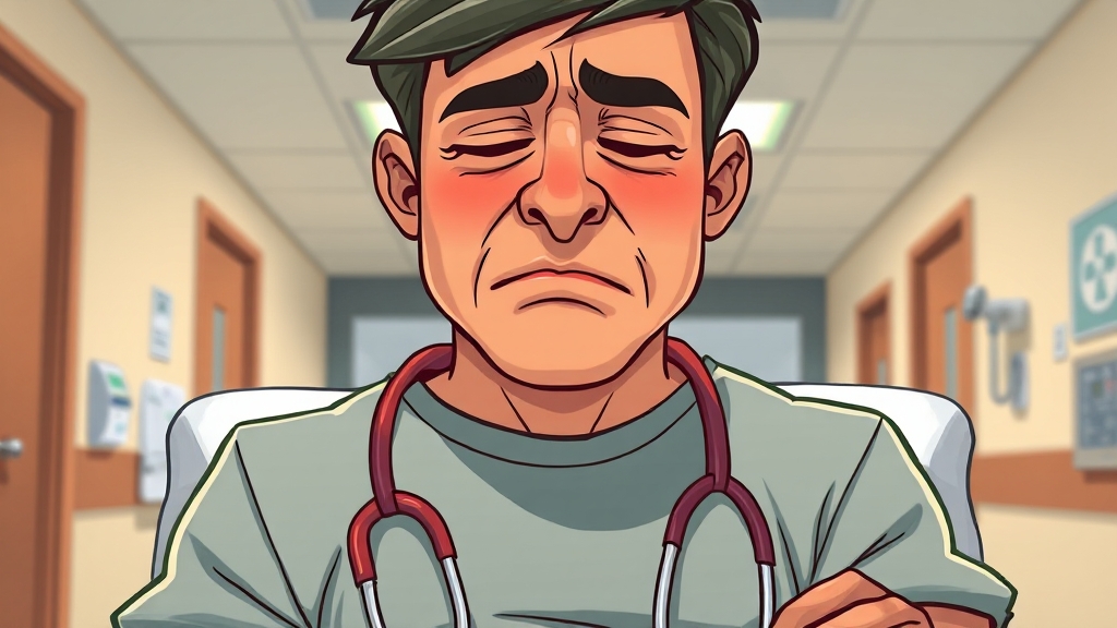 기관지염 주요 증상 (cartoon 스타일)