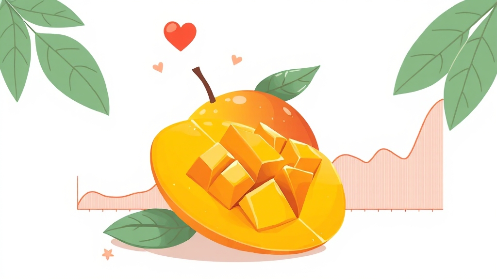 망고와 혈당, 궁금증 해결 (illustration 스타일)