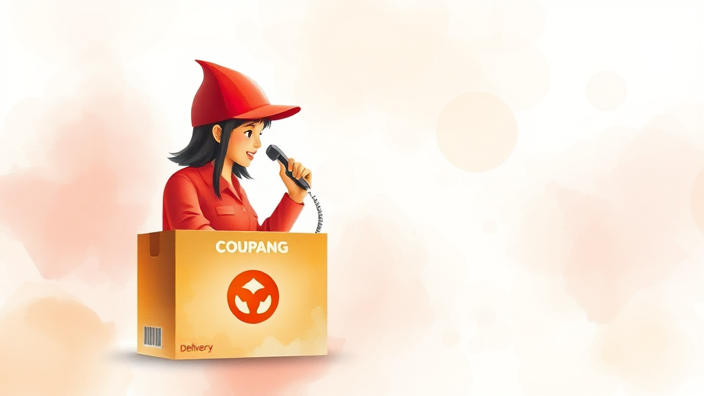 쿠팡 고객센터 전화번호 (watercolor 스타일)