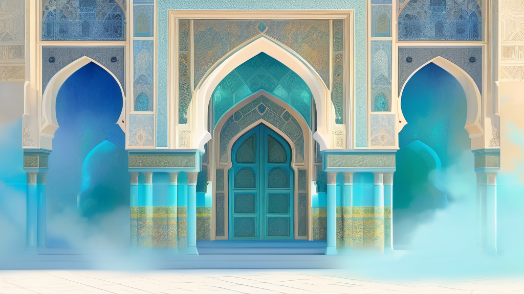 국제 정세와 중동 전쟁의 현황 (watercolor 스타일)