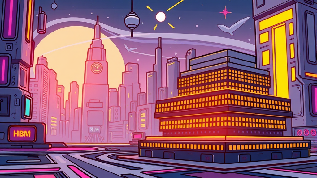 2026년 미국주식 AI 주도주 가이드 4 AI 반도체 HBM 기술 경쟁 (cartoon 스타일)