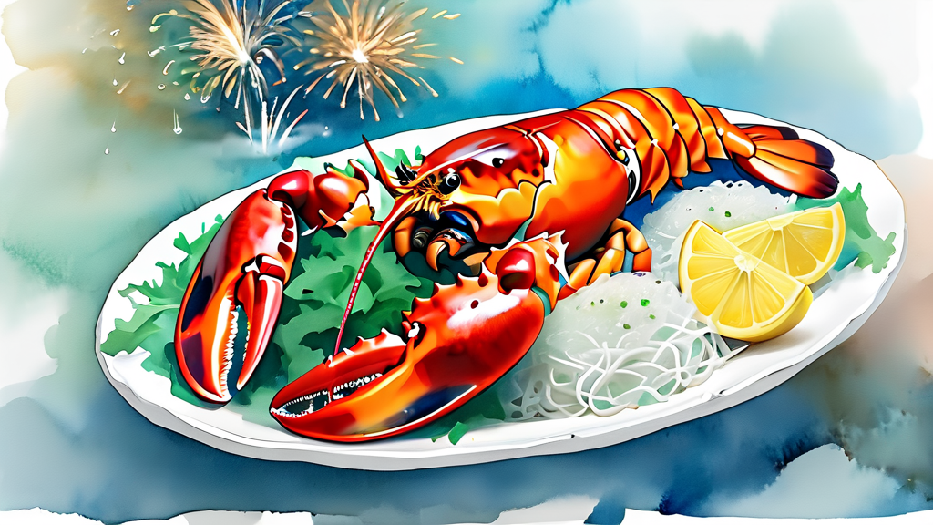 나트랑 랍스터 뷔페, 가격 정보와 가성비 분석 (watercolor 스타일)