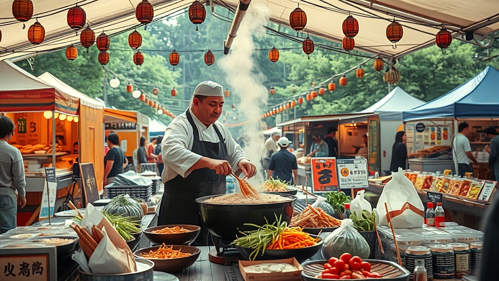 먹거리 존 & 부스 안내 (realistic 스타일)